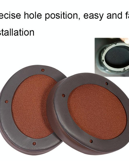 Soft And Breathable Brown Lambskin Headset Covers For Edifier W855Bt - 2 Pack-1915197808252686339