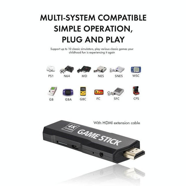 Wireless 4K Hd Tv Game Console With 30 000 Games - 64Gb Storage-1915197971817959427