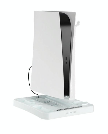 Multifunctional Cooling Base For Ps5 With Vr2 Handle Charging And Disc Storage Stand - White-1915196930066092033