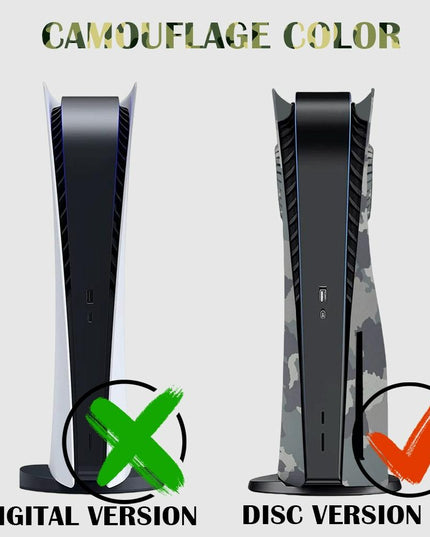 Camouflage Shell Protective Cover For Ps5 Cd-Rom Console-1915198237019607043