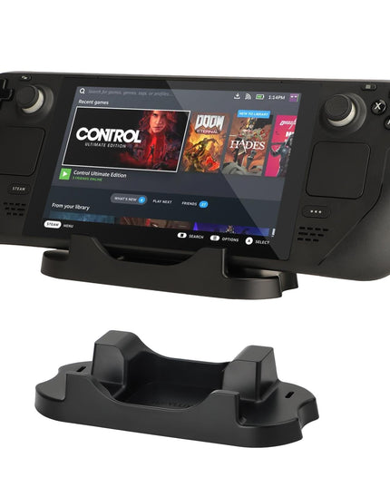 Steam Deck Console Base With Mobile Phone Bracket - Black-1915196969068924928