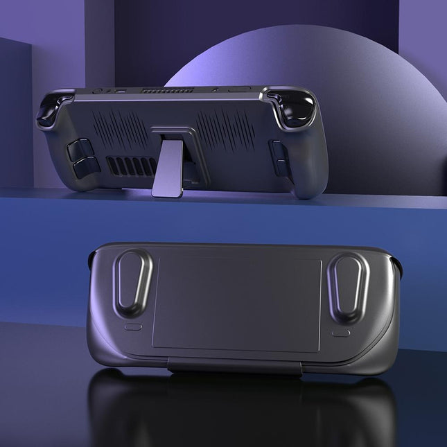 Steam Deck Protective Case & Cover Set With Bracket - Black-1915196946772004870