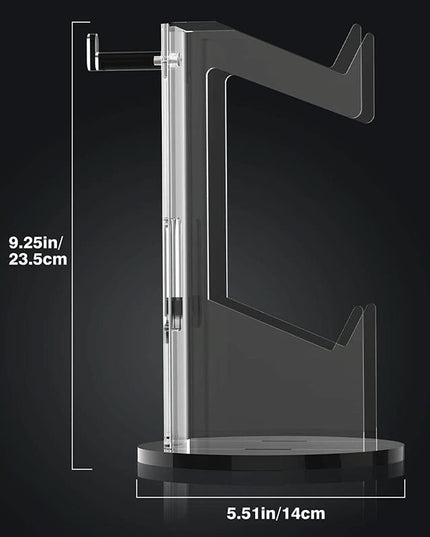 Black Acrylic Game Controller Display Stand With Headphone Hanger-1915196829893529602