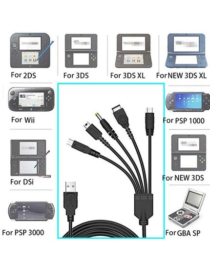 Universal 5-In-1 Usb Charger For Wii U 3Ds Nds Psp-1915198051509735428