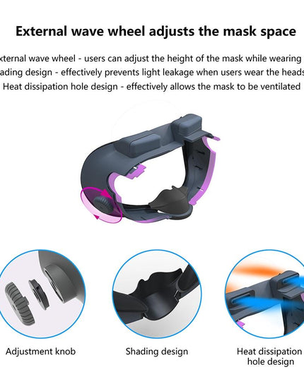 Soft Adjustable Vr Eye Mask Set For Meta Quest 3-1915197729559154691
