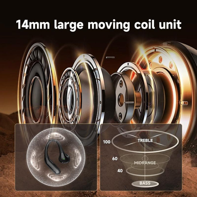 Wireless Half In-Ear Sports Earphones - Black-1915196694010662916