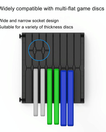 Wall-Mounted Game Card Cd Storage Bracket - Black-1915196932880470020