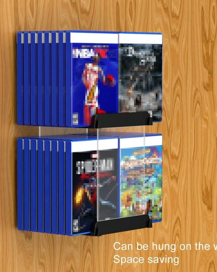 Wall-Mounted Game Card Cd Storage Bracket - Black-1915196932880470022