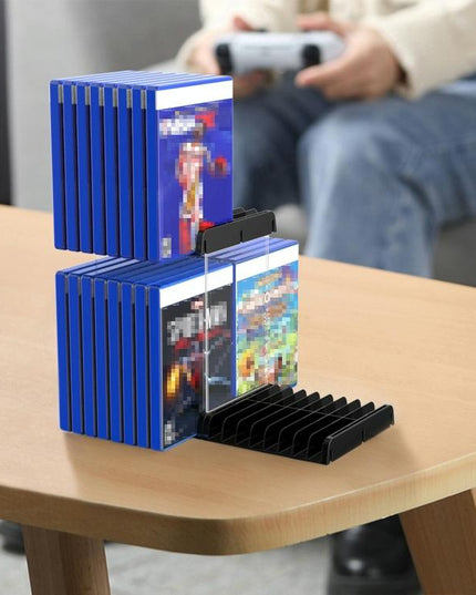 Wall-Mounted Game Card Cd Storage Bracket - Black-1915196932880470023