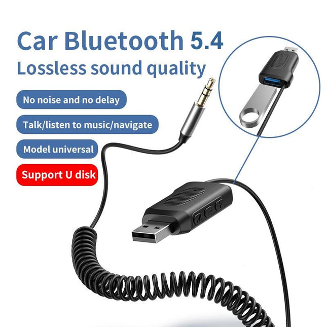 Usb Car Bluetooth Receiver With Bluetooth 5.4 And U Disk Support-1915198076809777153