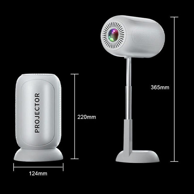 Android 11 Wifi6 4K Mini Projector With Hidden Lift And Gimbal - White-1915196657172090886