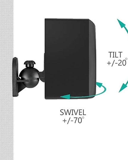 Rotatable 45 Degree Speaker Wall Mount Brackets For Surround Sound - Pair-1915198046505930755