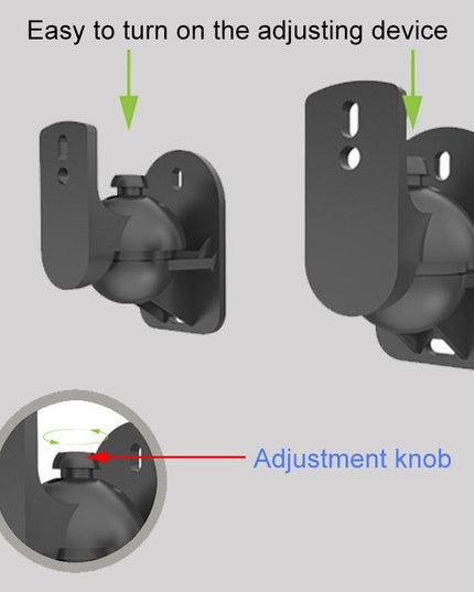 Rotatable 45 Degree Speaker Wall Mount Brackets For Surround Sound - Pair-1915198046505930756