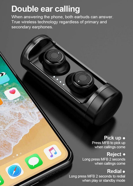 Waterproof Q63 Tws Wireless Earbuds With 3D Stereo Sound And Charging Case-1915197666690732035