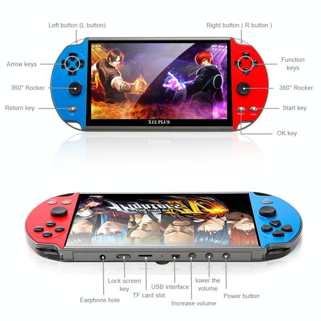7 Retro Handheld Game Console With 16Gb Memory - Mp4 / E-Book Support-1915196585843757060