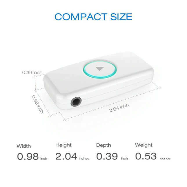 Wireless Music Receiver For Car With 3.5Mm Jack - Mini Bluetooth White-1915196621746999301