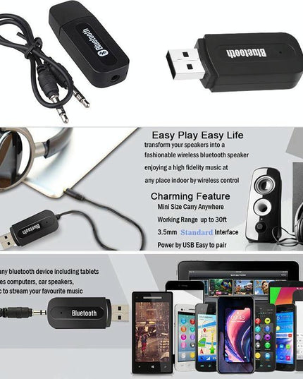 Portable Bluetooth Audio Adapter For M1 Player - Black-1915196744891764742