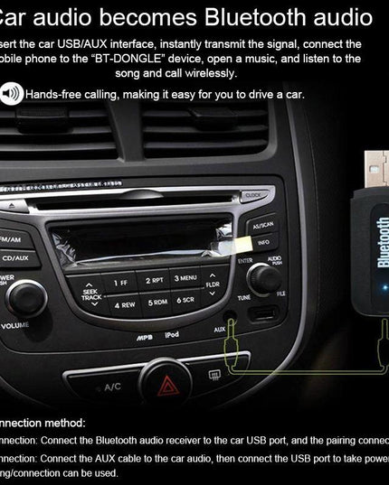 Portable Bluetooth Audio Adapter For M1 Player - Black-1915196744891764744