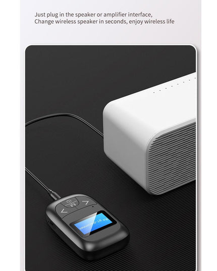 2-In-1 Bluetooth Adapter With Lcd Display - Black-1915196712738230274