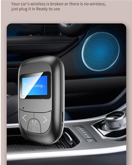 2-In-1 Bluetooth Adapter With Lcd Display - Black-1915196712738230275