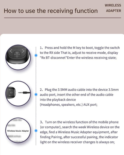 2-In-1 Bluetooth Adapter With Lcd Display - Black-1915196712738230281