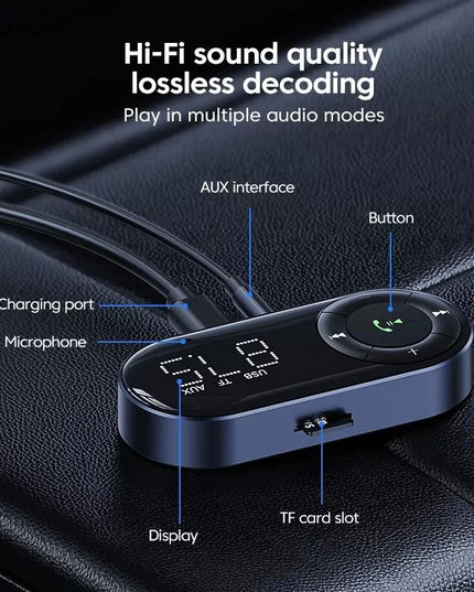Wireless Car Bluetooth 5.2 Audio Receiver With Hands-Free Calling-1915197015281766403