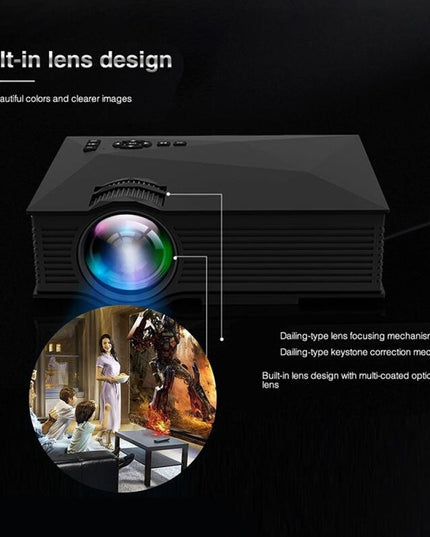 Home Theater Hd 1080P Led Projector - 80 Lumens Usb / Sd / Hdmi / Vga / Ir Support-1915197084609417220