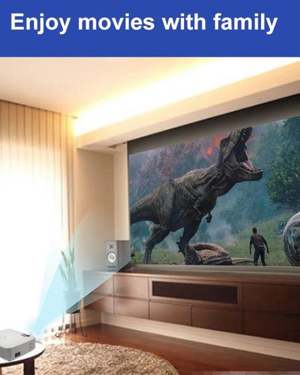 Portable Home Theater Projector - 1600 Lumens Hd Silver-1915196597466173442