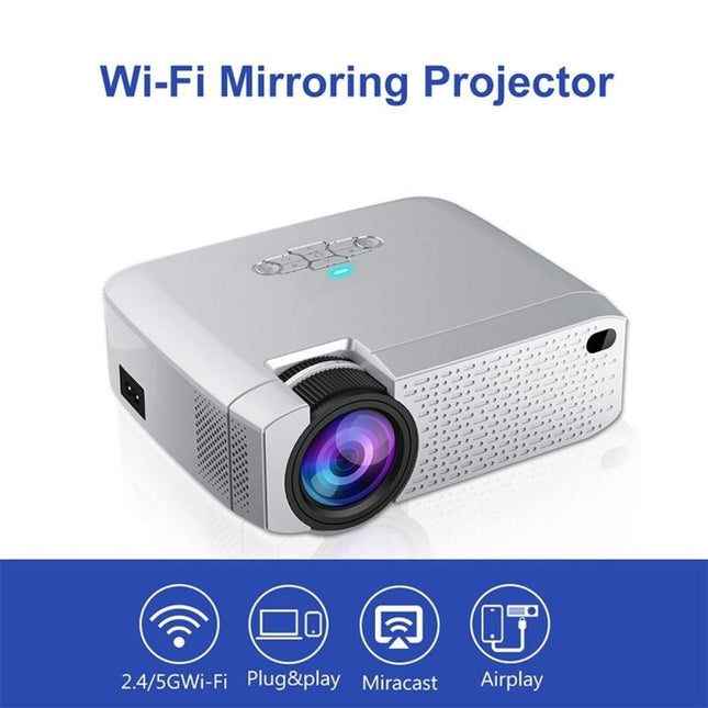 Portable Home Theater Projector - 1600 Lumens Hd Silver-1915196597466173446