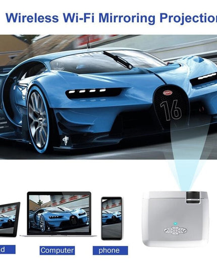 Portable Home Theater Projector - 1600 Lumens Hd Silver-1915196597466173447