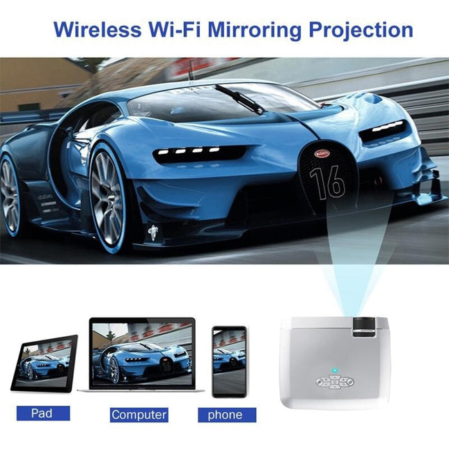 Portable Home Theater Projector - 1600 Lumens Hd Silver-1915196597466173447