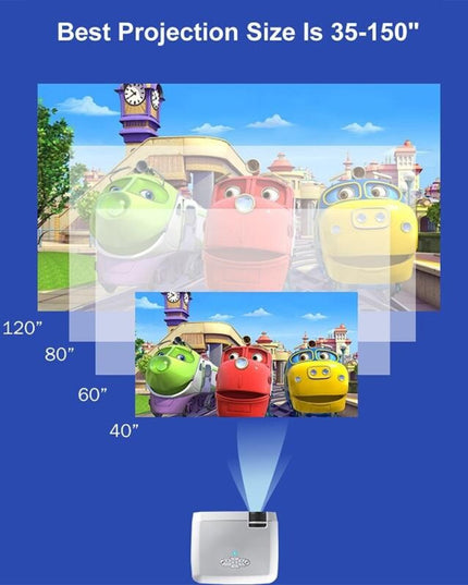 Portable Home Theater Projector - 1600 Lumens Hd Silver-1915196597466173449