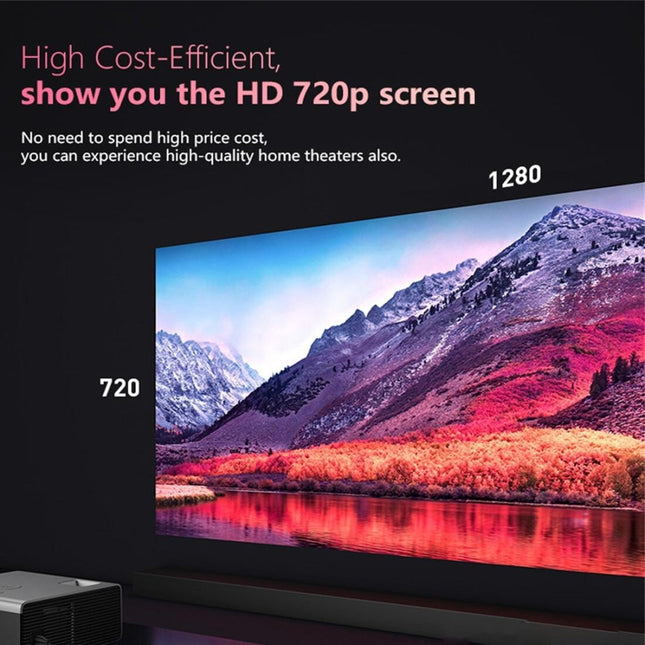 2200 Lumens Mini Led Projector For Home Theater - Hdmi / Av / Vga / Usb - Silver-1915196594010066949