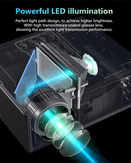 2200 Lumens Mini Led Projector For Home Theater - Hdmi / Av / Vga / Usb - Silver-1915196594010066950