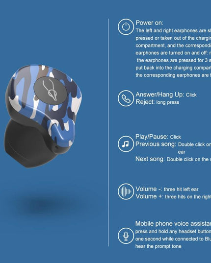 Waterproof Wireless Bluetooth Earphones With Charging Box - X12 Ultra- Sahara Camo-1915198089707261958