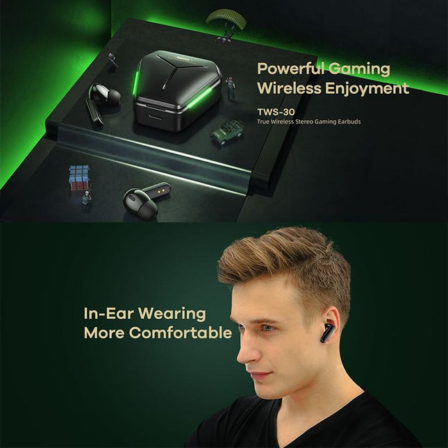 Wireless Gaming Earbuds - True Stereo Bluetooth 5.0 White-1915196843466297347