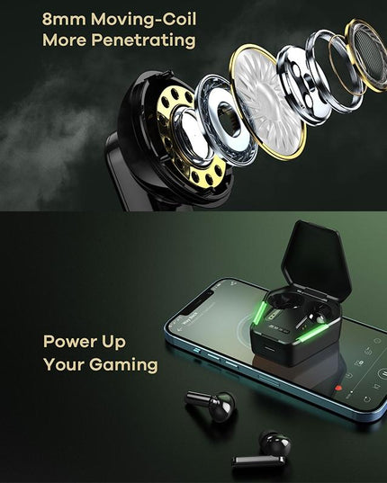 Wireless Gaming Earbuds - True Stereo Bluetooth 5.0 White-1915196843466297348
