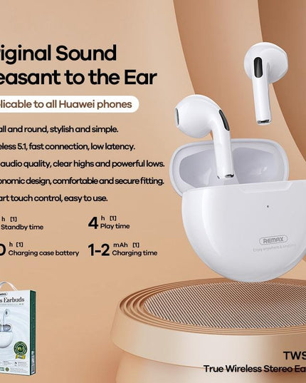 True Wireless Stereo Bluetooth 5.0 Earphones - White-1915196891222642691