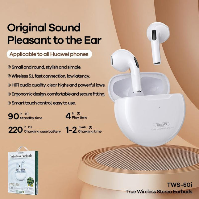 True Wireless Stereo Bluetooth 5.0 Earphones - White-1915196891222642691