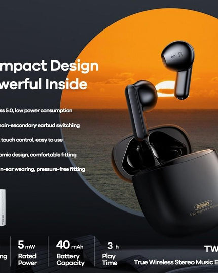 Wireless Stereo Bluetooth Earphones - True Music White-1915197120999198726