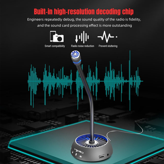 High-Quality Usb Noise-Cancelling Microphone - Black-1915196900131344388
