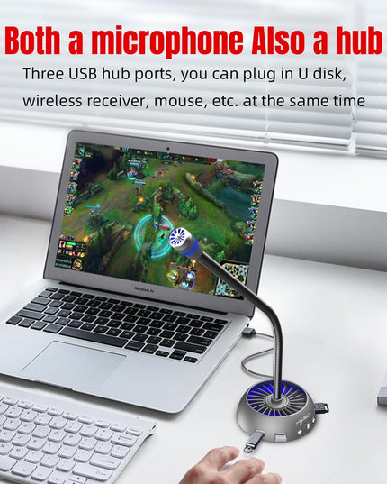 High-Quality Usb Noise-Cancelling Microphone - Black-1915196900131344390