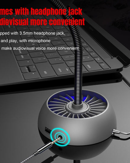 High-Quality Usb Noise-Cancelling Microphone - Black-1915196900131344391