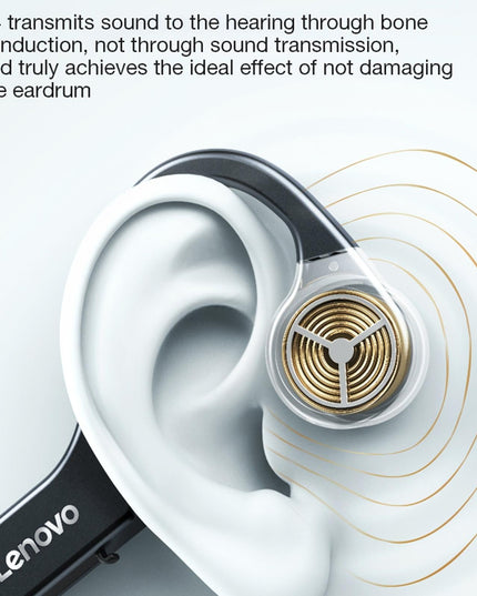 Waterproof Bone Conduction Bluetooth Earphones - Black-1915196847551549442