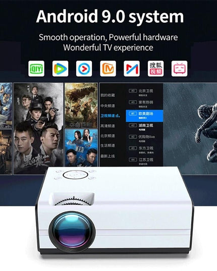 Portable Home Theater Projector - 80 Ansi Lumens Android 9.0 800X480P 1G + 8G-1915197971222368261
