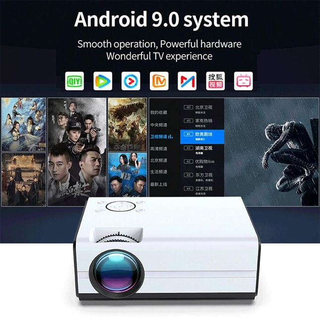 Portable Home Theater Projector - 80 Ansi Lumens Android 9.0 800X480P 1G + 8G-1915197971222368261