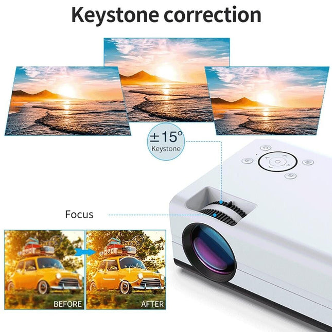 Portable Home Theater Projector - 80 Ansi Lumens Android 9.0 800X480P 1G + 8G-1915197971222368262