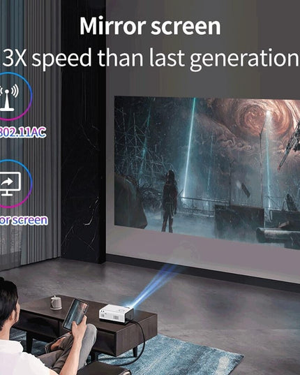 Portable Home Theater Projector - 80 Ansi Lumens Android 9.0 800X480P 1G + 8G-1915197971222368263