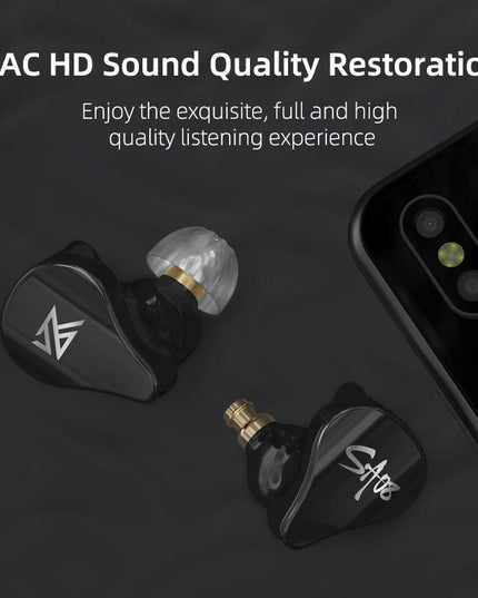 Kz Sa08 Wireless 5Ba Bluetooth Tws Earphones - Black-1915196889502978054