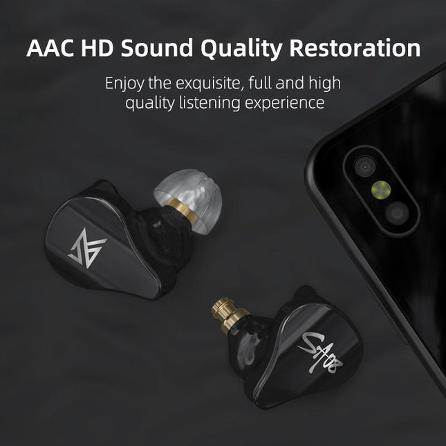 Kz Sa08 Wireless 5Ba Bluetooth Tws Earphones - Black-1915196889502978054